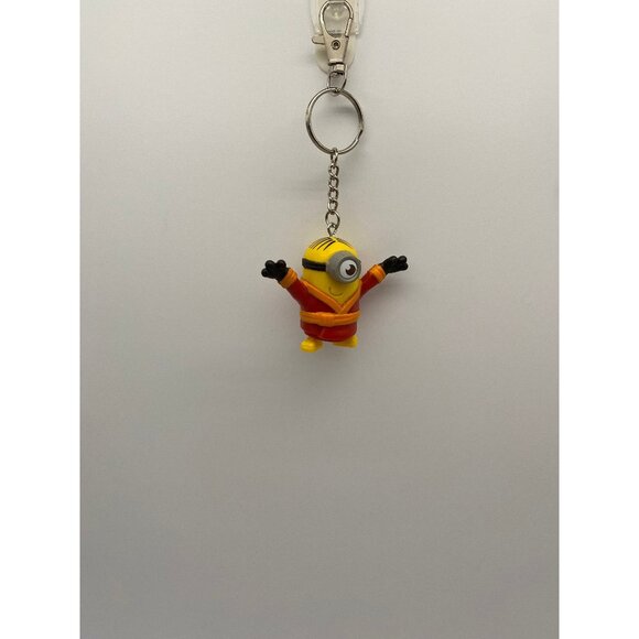 Upcycled Despicable Me Minion Karate Keychain Charm for Purses - Retro Toy - Picture 1 of 5